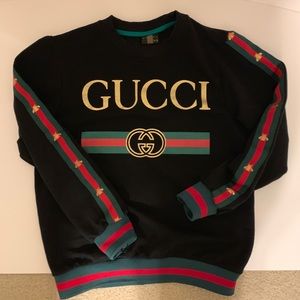 Kids Authentic Gucci Sweater with bee trim detail